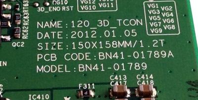 T-CON / SAMSUNG BN95-00579B / BN41-01789A / BN97-06371B / PARTE SUSTITUTA BN95-00579A / MODELOS UN55ES6500FXZA TS01 / UN55ES6550FXZA / UN55ES6580FXZA / UN55ES6600FXZA / UN55ES6820FXZA - Imagen 2