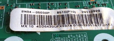 MAIN / SAMSUNG BN94-05038P / BN41-01587E / BN97-05205E / PANEL LD400CSC-C1 DD01 / MODELOS UN40D6420UFXZA CN01 / UN40D6420UFXZA - Imagen 2