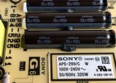 FUENTE DE PODER / SONY 1-474-330-11 / 1-884-525-11 / 147433011 / APS-299/CW(CH) / APS-299 / PANEL LSY550HJ01 / MODELOS KDL-55NX720 / KDL-46NX720 / KDL-55HX820 - Imagen 2