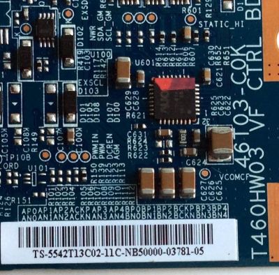 T-CON / LG 55.42T13.C02 / 46T03-C0K / T460HW03 VF CTRL BD  / 5542T13C02 / PANEL T420HW08 V.1 / MODELOS 42LV3500-UA.SUSDJK / 42LV3500 / NS-42E760A12 - Imagen 2