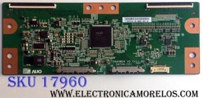 T-CON / VIZIO 55.57T01.C04 / T546HW04 V0 / 54T04-C01 / 5557T01C04 / PANEL T576DC01 V.1 / MODELOS XVT3D580CM LTMAKFAN / XVT3D580CM 