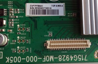 TARJETA INTERFACE / VIZIO CBPFPTPFBAA1 / 715G4928-M0F-000-005K / PTPFBAA1 / E243951 / PANEL T576DC01 V.1 / MODELOS XVT3D580CM LTMAKFAN / XVT3D580CM - Imagen 2