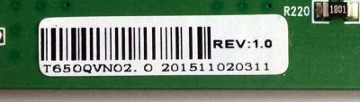 T-CON / HITACHI 5060AU65000130 / T550_QVD02-V1.0 / PANEL`S T650QVR01.5 / T650QVN02.0 / MODELO LE65K6R9 - Imagen 2