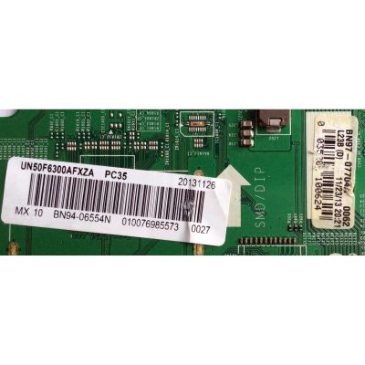MAIN PARA TV SAMSUNG NUMERO DEPARTE BN94-06554N / BN41-01958B / BN97-07704A / PANEL CY-HF500CSA-B2 / DISPLAY T500HVN05.1 / MODELOS UN50F6300AFXZA AH03 / UN50F6300AFXZA - Imagen 2