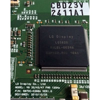 T-CON / LG 6871L-2411A / 6870C-0358A / 2411A / PARTES SUSTITUTAS 6871L-2411C / 6871L-2693A / 6871L-2411B / 6871L-2554A / 6871L-2411D / 6871L-2789A / 6871L-2667A / 6871L-2573A / PANEL LC470EUF (SD)(A1) / MODELOS 47LV5500-UA.AUSYLUR / 47LV5500 - Imagen 2