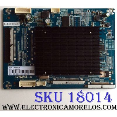 TARJETA INTERFACE / WESTINGHOUSE 21004876 / CV6M50L-A / LSC550FN05 / E198681 / WD55UT4490 TW-04411-A055I FRC / PANEL T550QVN03.0 / MODELO WD55UT4490 TW-04411-A055I