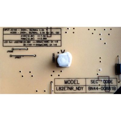 FUENTE DE PODER / SAMSUNG BN44-00881B / L82E7NR_NDY / BN4400881B / PANEL CY-SN082FLLV1H KW16 / MODELOS UN82NU8000 / UN82NU8000FXZA FA01 / QN82Q65FNFXZA / UN82NU800DFXZA  - Imagen 3