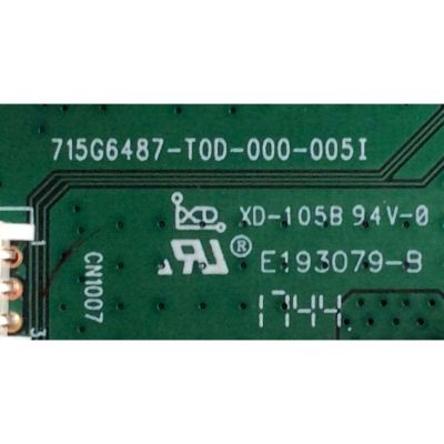 TARJETA INTERFACE / PHILIPS 715G6487-T0D-000-005I / E193079-9 / 715G6487 / PANEL TPT650HA-HVN14.U REV:5000C / MODELO 65BDL3000Q - Imagen 2