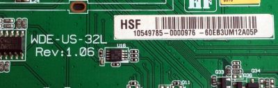 MAIN / FUENTE (COMBO) / WESTINGHOUSE 60.EB3UM.12A / 60EB3UM12A / WDE-US-32L / 60EB3UM12A05P / 10549785 / MODELO LD-3255VX TW-61301-K032A - Imagen 2