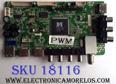 MAIN / ELEMENT 33H0255 / CV318H-Q / 1.80.37.00002 / RX-130227-2 / E198407 / PANEL`S D500D3-GW50-C0X / T500HVN01.0 / MODELO ELEFW502