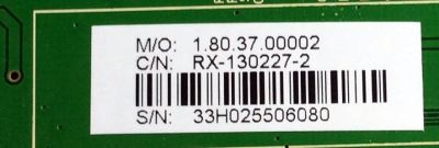 MAIN / ELEMENT 33H0255 / CV318H-Q / 1.80.37.00002 / RX-130227-2 / E198407 / PANEL`S D500D3-GW50-C0X / T500HVN01.0 / MODELO ELEFW502 - Imagen 2