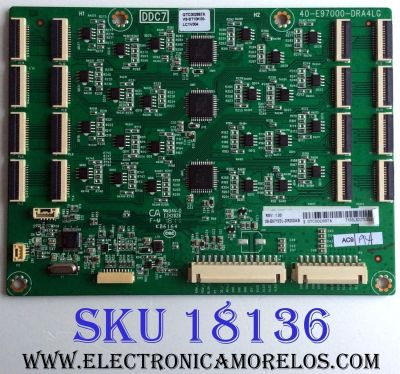 LED DRIVER PARA TV TCL / NUMERO DE PARTE 08-E97193L-DR200AB / 40-E97000-DRA4LG / V8-ST10K05-LC1V004 / J20190117133 / H07804PNE39B1 / DDC7 / PANEL LVU550NDBL SD9W00 / MODELOS 55R613 / 55R615