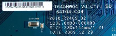 T-CON / SAMSUNG BN96-14793A / T645HW04 / 64T04-C04 / 55.64T04.C01 / 5564T04C01 / PANEL TR650FCE1-FA BW29 / MODELOS UN65C8000XFXZA G302 / UN65C8000XF - Imagen 2