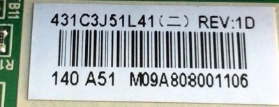 MAIN / TOSHIBA 75026847 / 431C3J51L41 / 461C3J51L41 / TJ32T / STJ32T VTV-L32709 / SUSTITUTAS 431C3J51L42 / 461C3J51L42 / MODELO 32C110U1 / PANEL LTA320AP05-D02	 - Imagen 2