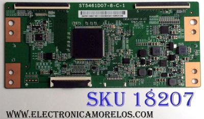 T-CON PARA TV TCL / NUMERO DE PARTE 34291100710111 / ST5461D07-8-C-1 / 34.29110.071 / C054123A0F-B-23 / 34291100710100 / PANEL LVF550ND1L CD9W16 / DISPLAY ST5461D07-1 VER.2.2 / MODELOS 55S403 / 55S405