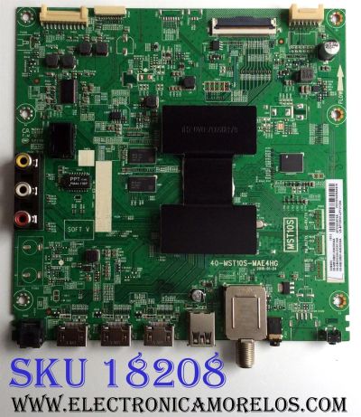 MAIN PARA TV TCL 4K·UHD·HDR ((ROKU TV)) / NUMERO DE PARTE 08-CS55CUN-OC411AA / 40-MST10S-MAE4HG / MST10S / V8-ST10K01-LF1 / 08-MS10S01-MA200AA / 08-MS10S01-MA300AA / 08-CS55CUN-0C411AA / LVF550ND1L / ST5461D07-1 VER.2.2 / MODELOS 55S401 / 55S403 / 55S405