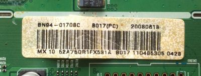 MAIN / SAMSUNG BN94-01708C / BN41-00995B / BN97-02092C / PARTE SUSTITUTA BN94-01708Q / PANEL LTF520HE01 A03 / MODELOS LN52A750R1FXZA SQ01 / LN52A750R1F - Imagen 2