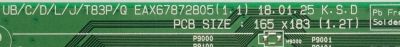 MAIN PARA TV LG NUMERO DE PARTE EBT65245703 / EAX67872805(1.1) / PANEL HC550EGG-ABSR4-214X / DISPLAY HV550QUB-N4D / MODELO 55UK6500AUA.BUSTLJR - Imagen 3