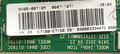 T-CON / SAMSUNG BN95-00712A / BN41-01790C / BN97-06812A / MODELOS UN55ES7150FXZA US02 / UN55ES7003FXZA US01 / UN55ES7100FXZA US02 / PANEL LTJ550HQ26-V	 - Imagen 2
