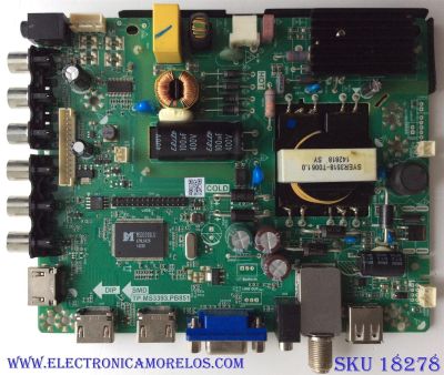 MAIN / FUENTE ( COMBO) / UPSTAR N14070055 / TP.MS3393.PB851 / ST3151A05-5 / PANEL TH315L424 / MODELO P32EE7	