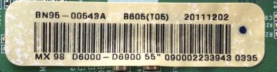 T-CON PARA TV SAMSUNG / NUMERO DE PARTE BN95-00543A / BN41-01742A / BN97-06127A / S240LABMB3V0.1 / SUSTITUTAS BN96-16498A / LJ94-16627E / PANEL LTJ550HW01-C / MODELOS UN55D6900WFXZA H301 / UN55D6900 / UN55D6420 / UN55D6400 / UN55D6500 / UN55D6450 - Imagen 2