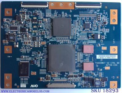 T-CON / INSIGNIA 55.42T09.C12 / T420HW07 / 42T09-C04 / 5542T09C12 / T420HW07 V2 CTRL BD / PANEL T420HW07 V.3 / MODELO NS-42E859A11