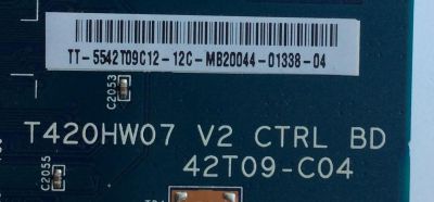 T-CON / INSIGNIA 55.42T09.C12 / T420HW07 / 42T09-C04 / 5542T09C12 / T420HW07 V2 CTRL BD / PANEL T420HW07 V.3 / MODELO NS-42E859A11 - Imagen 2
