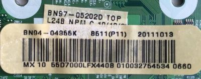 MAIN PARA TV SAMSUNG / NUMERO DE PARTE BN94-04355K / BN41-01622C / BN97-05202D / PARTE SUSTITUTA BN94-04355B / PANEL'S LTJ550HQ09-J / LTJ550HQ02-J / MODELOS UN55D7000 / UN55D7000LFXZA / UN55D7000LFXZA H302 / UN55D7000LFXZA H303 - Imagen 2