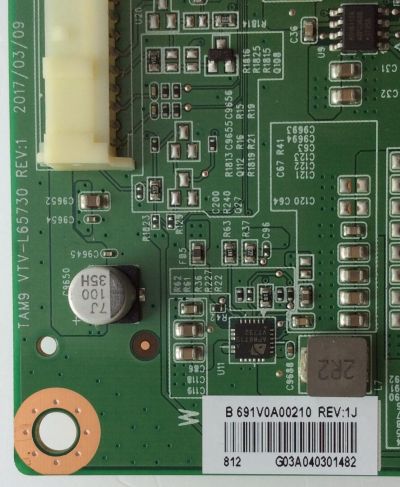 MAIN / JVC 515C95M10M01 / 691V0A00210 REV:1J / VTV-L65730 REV:1 / 91URZV10010 / 4500237611 / PANEL LC546PU2L02 / MODELO LT-55MA875 	 - Imagen 2