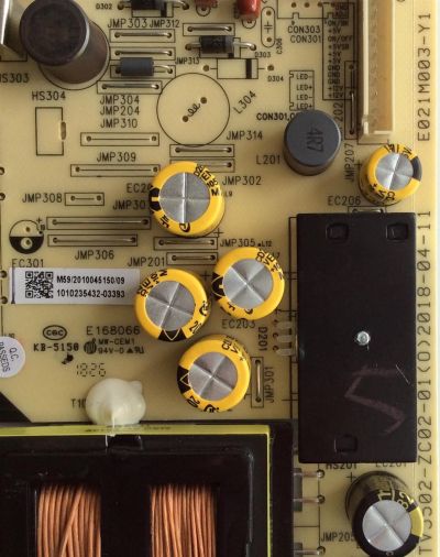 FUENTE DE PODER / JVC 1010235432 / E168066 / M59/2010045150/09 / TV5502-ZC02-01(0)2018-04-11 / E021M003-Y1 / TV5502-ZC02-01 / PANEL LC546PU2L02 / MODELO LT-55MA875	 - Imagen 2