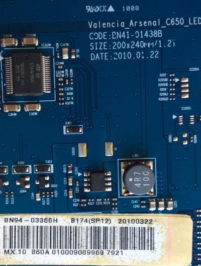 MAIN  PARA TV  SAMSUNG BN94-03366H / BN41-01438B / SUSTITUTAS BN94-04684A / BN94-03366C / BN94-03366L / BN94-03366R / BN94-03366W / BN94-03366Z / BN94-04492E / BN94-04492F / MODELO UN46C6300SFXZA / PANEL LTF460HJ03-A02	 - Imagen 2