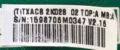 MAIN / VIZIO 756TXACB2K028 / 715G3951-M01-000-004L / TXACB2K028 / 715G3951-M01-000-004L VER:A / PANEL TPT260B2-TWR1 REV R13B / MODELO VA26LHDTV10T - Imagen 2
