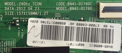 T-CON / SAMSUNG BN95-00581D / BN41-01790C / BN97-06373D / PARTES SUSTITUTAS BN95-00711A / BN95-00581B / BN95-00581C / PANEL LTJ460HQ10-V / MODELOS UN46ES7500FXZA TS01 / UN46ES7500F / UN46ES7100FXZA / UN46ES8000FXZA / LH46UEAPLGC/ZA - Imagen 2