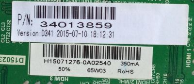 MAIN / FUENTE ( COMBO) WESTINGHOUSE 34013859 / H15071276 / H15051121 / HV320WHB-N80 / TP.MS3393.PB851 / SUSTITUTA 34013971 / PANEL HV320WHB-N80 / KBI+315A1B13 / MODELO WD32HT1360 TW-00341-B032F	 - Imagen 2