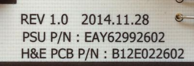 FUENTE DE PODER / LG EAY62992602 / LGP55-15OP / 62992602 / B12E022602 / MODELOS 55EG9600-UA.AUSZLJR / 55EG9600 / 55EF9500-UA.AUSZLJR - Imagen 3
