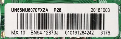 MAIN PARA TV SAMSUNG 4K·UHD·HDR / NUMERO DE PARTE BN94-12873J / BN41-02670A / BN97-14047J / BN9412873J / PANEL CY- NN065HGYV1H / MODELOS UN65NU6070 / UN65NU6070FXZA ZA02 / UN65NU6080FXZA / UN65NU6900 / UN65NU6900FXZC / UN65NU6900FXZA ZA02 - Imagen 2