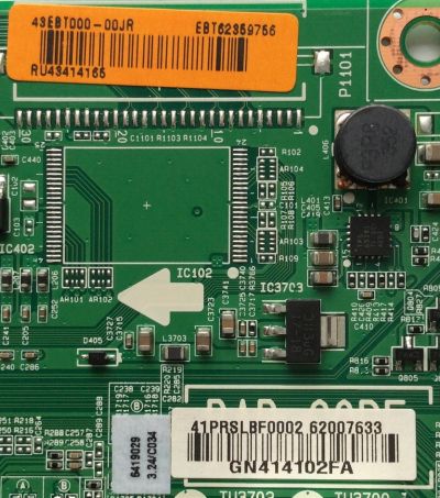 MAIN / LG EBT62359756 / EAX65049104(1.0) / EBR76268733 / PANEL LN54M550060V12 / MODELO 55LN5400-UA BUSULJR / SUSTITUTAS FAVOR DE REVISAR DESCRIPCION EBT62007604 / EBT62359736 / EBT62359772/ EBT62359791 / EBT62359781 / EBT62359742	 - Imagen 2