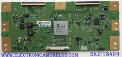 T-CON PARA TV SONY / NUMERO DE PARTE 6871L-4907A / 6870C-0704A / 4907A / 1-897-060-12 / PANEL V550QWSE0 / DISPLAY LC550EQY (SK)(A1) / MODELOS XBR-55X800E / XBR-55X805E / XBR-55X806E / XBR-55X807E