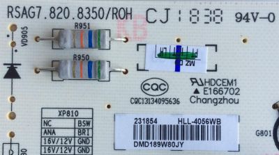 FUENTE DE PODER / HISENSE 231854 / RSAG7.820.8350/ROH / CQC13134095636 / PANEL HD426K3U61-L4K1 / MODELO 43R7E	 - Imagen 2