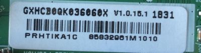 MAIN PARA TV VIZIO / NUMERO DE PARTE GXHCB0QK036 / 715G9182-M01-B00-005T / GXHCB0QK036060X / PANEL TPT650UA-QVN06.U REV:S300AJ / MODELO E65-E1 / E65-E1 LTCWWV / E65-E1 LTCWWVMU - Imagen 2