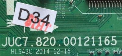 MAIN / HITACHI 999P5C / JUC7.820.00121165 / HLS43C 2014-12-16 / PANEL C490F14-E6-L / MODELO LE49A509	 - Imagen 2