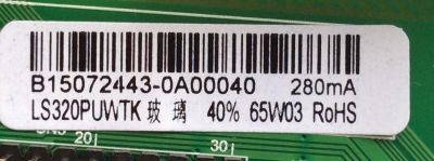 MAIN / FUENTE / ( COMBO) B15072443 / TP.MS3393.PB855 / LS320PUWTK / PANEL LS320PUWTH / MODELO	 - Imagen 2
