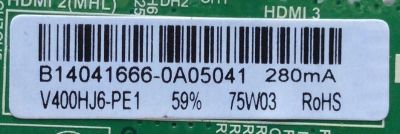 MAIN / FUENTE (COMBO) / WESTINGHOUSE B14041666 / TP.MS3393.PB851 / B14041666-0A05041 / E157925 / PANEL`S D400D3-GG54-C0X / V400HJ6-PE1 / MODELO DWM40F1Y1 - Imagen 2