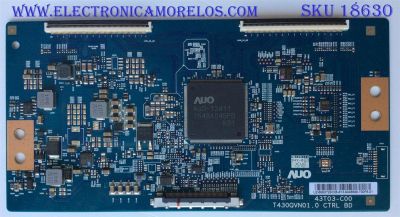 T-CON / INSIGNIA 55.50T28.C05 / 5550T28C05 / T430QVN01.0 / 46T03-C00 / PANEL TPT500U1-QVN02.A REV:S001F / MODELO NS-50DR710NA17	