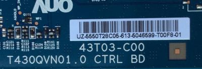 T-CON / INSIGNIA 55.50T28.C05 / 5550T28C05 / T430QVN01.0 / 46T03-C00 / PANEL TPT500U1-QVN02.A REV:S001F / MODELO NS-50DR710NA17	 - Imagen 2