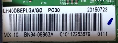 MAIN / SAMSUNG BN94-09963A / BN97-09650A / BN41-02365A / PANEL CY-GH040BGLV6V/H / MODELO LH40DBEPLGA/GO VS04	 - Imagen 2