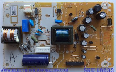 FUENTE DE PODER / MAGNAVOX A31L0MPW-001 / A31L1022 / BA31L0F0102 2 / PANEL U3ALOXT / MODELO 24ME403V/F7	