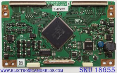 T-CON / SHARP CPWBX3547TPZB / CPWBX3547TPZ / PANEL LK370T3LZ6CZ / MODELOS LC-37D43U / LC-C3742U	