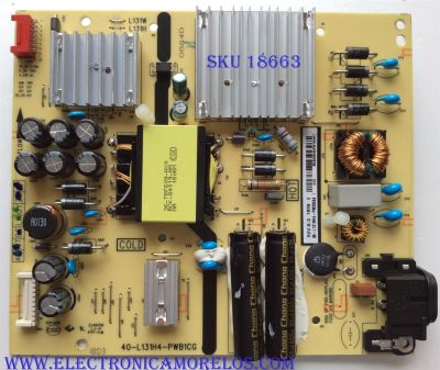 FUENTE DE PODER / TCL 08-L131W44-PW200AA / 40-L131H4-PWB1CG / REV:B.0 / E148158 / PANEL LVU490NEBL / MODELO 49S515 / 55S515 