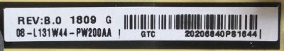FUENTE DE PODER / TCL 08-L131W44-PW200AA / 40-L131H4-PWB1CG / REV:B.0 / E148158 / PANEL LVU490NEBL / MODELO 49S515 / 55S515  - Imagen 2